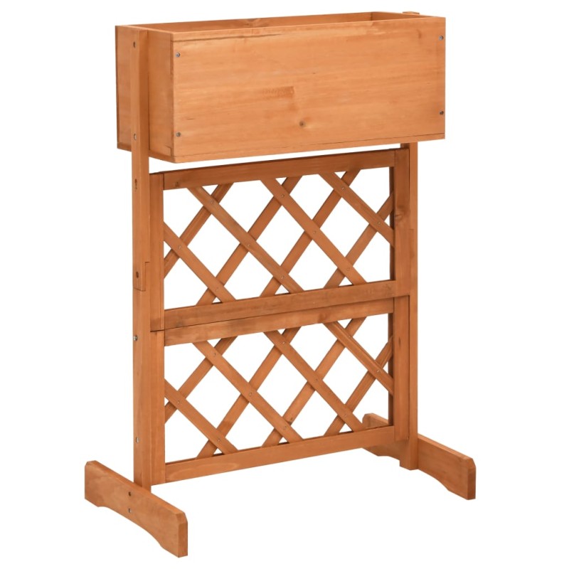 Garten-Spalier mit Blumenkasten Orange 45x30x74 cm Tannenholz Garten-Spalier mit Blumenkasten Orange 45x30x74 cm Tannenholz