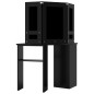 vidaXL Eck-Schminktisch mit LED Schwarz 111x54x141,5 cm vidaXL Eck-Schminktisch mit LED Schwarz 111x54x141,5 cm