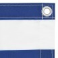 Balkon-Sichtschutz Weiß und Blau 90x600 cm Oxford-Gewebe Balkon-Sichtschutz Weiß und Blau 90x600 cm Oxford-Gewebe