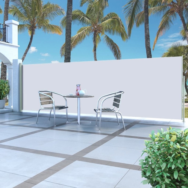 Ausziehbare Seitenmarkise 160x500 cm Creme Ausziehbare Seitenmarkise 160x500 cm Creme