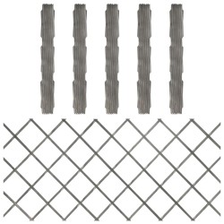 vidaXL Rankzäune 5 Stk. Grau Massivholz Tanne 180x80 cm