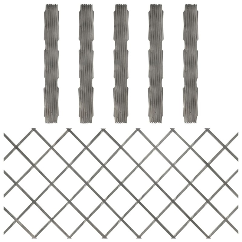 vidaXL Rankzäune 5 Stk. Grau Massivholz Tanne 180x80 cm vidaXL Rankzäune 5 Stk. Grau Massivholz Tanne 180x80 cm