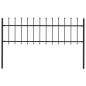 Gartenzaun mit Speerspitzen Stahl 1,7 x 0,6 m Schwarz Gartenzaun mit Speerspitzen Stahl 1,7 x 0,6 m Schwarz