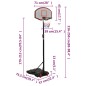Basketballständer Schwarz 216-250 cm Polyethylen Basketballständer Schwarz 216-250 cm Polyethylen