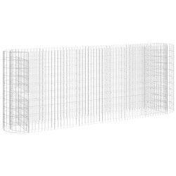 Gabionen-Hochbeet Verzinktes Eisen 260x50x100 cm