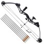 Erwachsenen-Compoundbogen mit Accessories und Fiberglaspfeilen Erwachsenen-Compoundbogen mit Accessories und Fiberglaspfeilen
