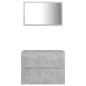 2-tlg. Badmöbel-Set Betongrau Holzwerkstoff 2-tlg. Badmöbel-Set Betongrau Holzwerkstoff
