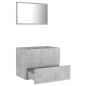 2-tlg. Badmöbel-Set Betongrau Holzwerkstoff 2-tlg. Badmöbel-Set Betongrau Holzwerkstoff