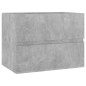 2-tlg. Badmöbel-Set Betongrau Holzwerkstoff 2-tlg. Badmöbel-Set Betongrau Holzwerkstoff