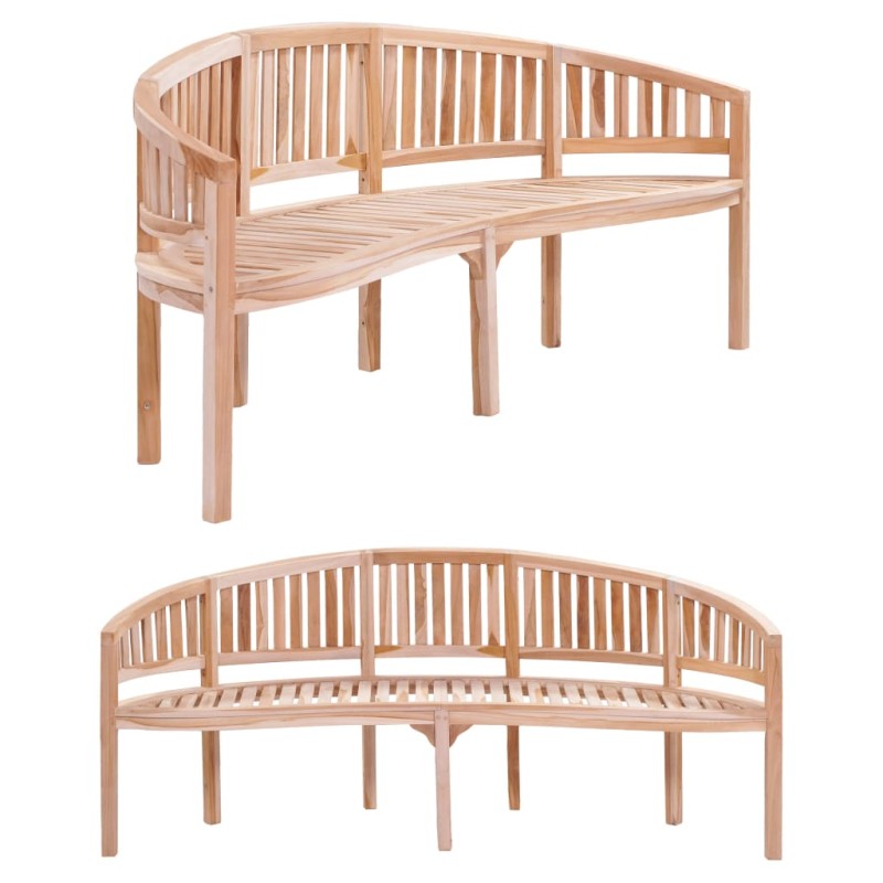 Bananenbank 200 cm Massivholz Teak Bananenbank 200 cm Massivholz Teak
