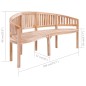 Bananenbank 200 cm Massivholz Teak Bananenbank 200 cm Massivholz Teak