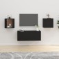 TV-Wandschränke 2 Stk. Schwarz 40x34,5x40 cm TV-Wandschränke 2 Stk. Schwarz 40x34,5x40 cm