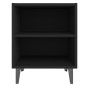 Nachttische mit Metallbeinen 2 Stk. Schwarz 40x30x50 cm Nachttische mit Metallbeinen 2 Stk. Schwarz 40x30x50 cm
