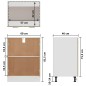 Unterschrank Sonoma-Eiche 60x46x81,5 cm Holzwerkstoff Unterschrank Sonoma-Eiche 60x46x81,5 cm Holzwerkstoff