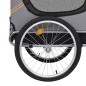 vidaXL Fahrradanhänger für Hunde Orange und Grau vidaXL Fahrradanhänger für Hunde Orange und Grau