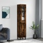 Highboard Räuchereiche 34,5x34x180 cm Holzwerkstoff Highboard Räuchereiche 34,5x34x180 cm Holzwerkstoff