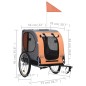 vidaXL Fahrradanhänger für Hunde Orange und Grau vidaXL Fahrradanhänger für Hunde Orange und Grau