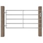 vidaXL 5-Rohr-Weidetor Stahl (95-170)×90 cm Silbern vidaXL 5-Rohr-Weidetor Stahl (95-170)×90 cm Silbern