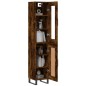 Highboard Räuchereiche 34,5x34x180 cm Holzwerkstoff Highboard Räuchereiche 34,5x34x180 cm Holzwerkstoff