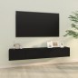 TV-Wandschränke 2 Stk. Schwarz 100x30x30 cm Holzwerkstoff TV-Wandschränke 2 Stk. Schwarz 100x30x30 cm Holzwerkstoff