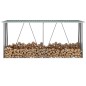 Brennholzlager Verzinkter Stahl 330x84x152 cm Grün Brennholzlager Verzinkter Stahl 330x84x152 cm Grün