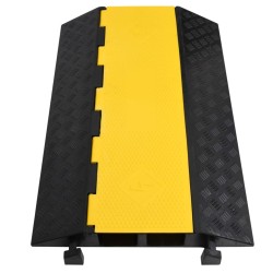 Kabelschutzrampe mit 2 Kanälen 90 cm Gummi