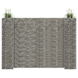 H-förmiger Gabionen-Pflanzkorb Stahldraht 260x40x200 cm