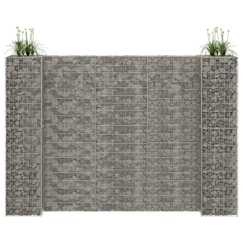 H-förmiger Gabionen-Pflanzkorb Stahldraht 260x40x200 cm H-förmiger Gabionen-Pflanzkorb Stahldraht 260x40x200 cm