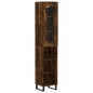 Highboard Räuchereiche 34,5x34x180 cm Holzwerkstoff Highboard Räuchereiche 34,5x34x180 cm Holzwerkstoff