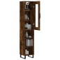 Highboard Räuchereiche 34,5x34x180 cm Holzwerkstoff Highboard Räuchereiche 34,5x34x180 cm Holzwerkstoff
