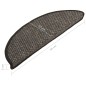 Treppenmatten Selbstklebend Sisal 15 Stk. 56x17x3 cm Anthrazit Treppenmatten Selbstklebend Sisal 15 Stk. 56x17x3 cm Anthrazit