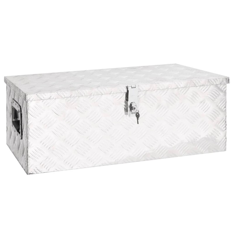 Aufbewahrungsbox Silbern 80x39x30 cm Aluminium Aufbewahrungsbox Silbern 80x39x30 cm Aluminium