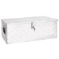 Aufbewahrungsbox Silbern 80x39x30 cm Aluminium Aufbewahrungsbox Silbern 80x39x30 cm Aluminium
