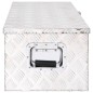 Aufbewahrungsbox Silbern 80x39x30 cm Aluminium Aufbewahrungsbox Silbern 80x39x30 cm Aluminium
