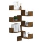 Wand-Eckregale 2 Stk. Räuchereiche 40x40x50 cm Holzwerkstoff Wand-Eckregale 2 Stk. Räuchereiche 40x40x50 cm Holzwerkstoff