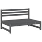 Mittelsofa Grau 120x80 cm Massivholz Kiefer Mittelsofa Grau 120x80 cm Massivholz Kiefer