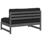 Mittelsofa Grau 120x80 cm Massivholz Kiefer Mittelsofa Grau 120x80 cm Massivholz Kiefer