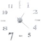 3D-Wanduhr Modernes Design 100 cm XXL Silbern 3D-Wanduhr Modernes Design 100 cm XXL Silbern