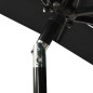 Sonnenschirm mit Aluminium-Mast 3-lagig Schwarz 2x2 m Sonnenschirm mit Aluminium-Mast 3-lagig Schwarz 2x2 m