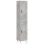 vidaXL Highboard Betongrau 34,5x34x180 cm Holzwerkstoff vidaXL Highboard Betongrau 34,5x34x180 cm Holzwerkstoff