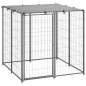 vidaXL Hundezwinger Silbern 110x110x110 cm Stahl vidaXL Hundezwinger Silbern 110x110x110 cm Stahl