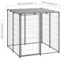 vidaXL Hundezwinger Silbern 110x110x110 cm Stahl vidaXL Hundezwinger Silbern 110x110x110 cm Stahl