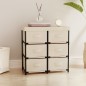 Lagerschrank mit 6 Schubladen 55×29×55 cm Creme Stahl Lagerschrank mit 6 Schubladen 55×29×55 cm Creme Stahl