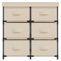 Lagerschrank mit 6 Schubladen 55×29×55 cm Creme Stahl Lagerschrank mit 6 Schubladen 55×29×55 cm Creme Stahl