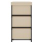 Lagerschrank mit 6 Schubladen 55×29×55 cm Creme Stahl Lagerschrank mit 6 Schubladen 55×29×55 cm Creme Stahl