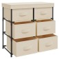 Lagerschrank mit 6 Schubladen 55×29×55 cm Creme Stahl Lagerschrank mit 6 Schubladen 55×29×55 cm Creme Stahl