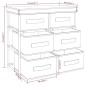 Lagerschrank mit 6 Schubladen 55×29×55 cm Creme Stahl Lagerschrank mit 6 Schubladen 55×29×55 cm Creme Stahl