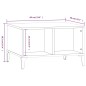 Couchtisch Weiß 60x50x36,5 cm Holzwerkstoff Couchtisch Weiß 60x50x36,5 cm Holzwerkstoff