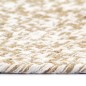 vidaXL Teppich Handgefertigt Jute Weiß und Natur 150 cm vidaXL Teppich Handgefertigt Jute Weiß und Natur 150 cm