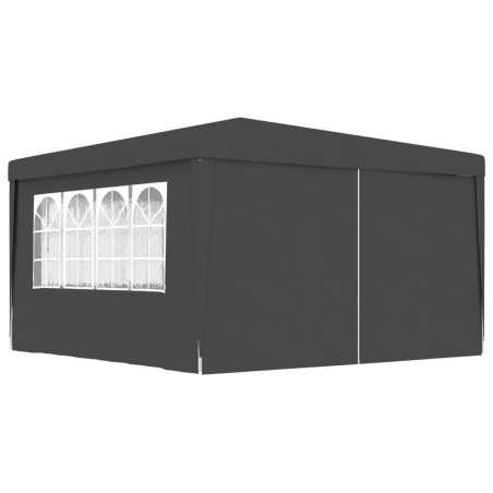 vidaXL Profi-Partyzelt mit Seitenwänden 4×4 m Anthrazit 90 g/m²